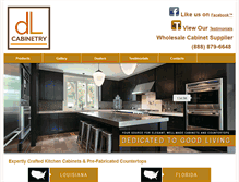 Tablet Screenshot of dlcabinetry.com